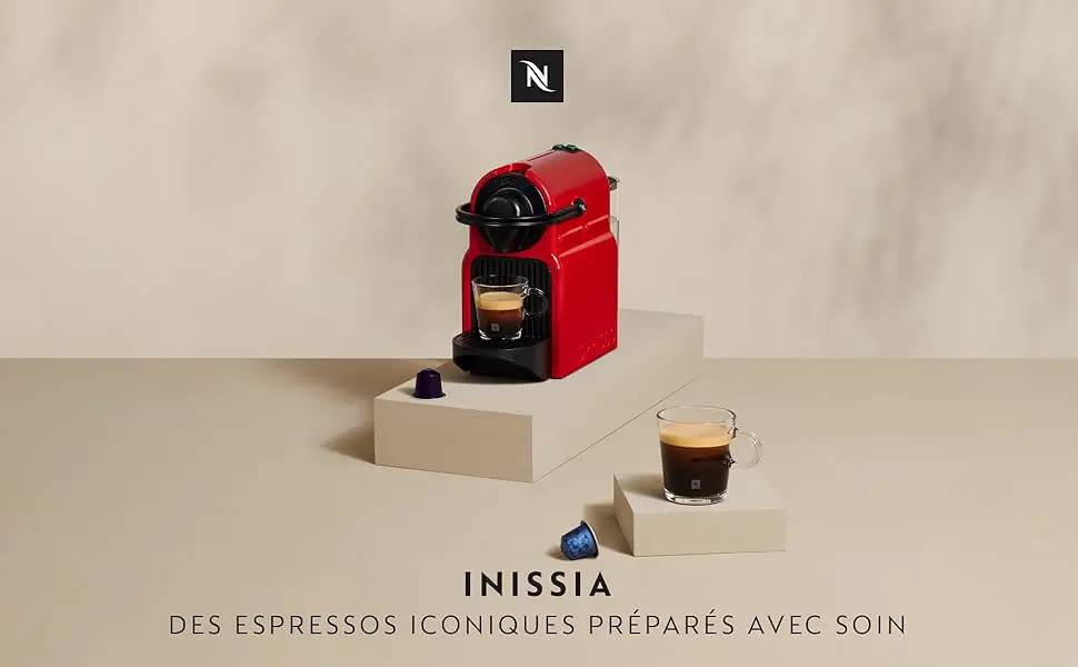 Machine à café Inissia Blanche — design compact et élégant